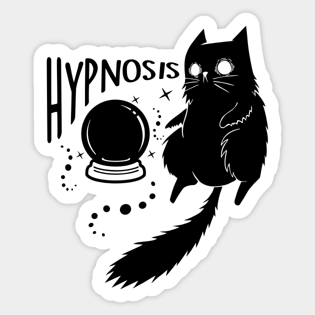 Сat hypnotist Sticker by My Happy-Design